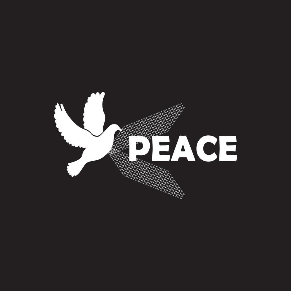 Peace logo design vector