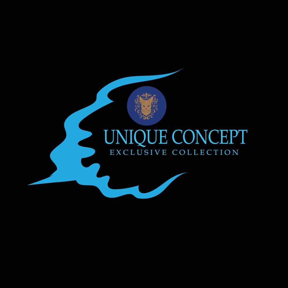 Unique art design and logo concept vector
