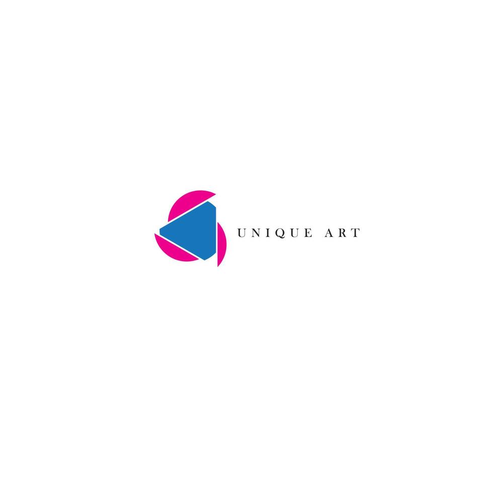 Unique art logo design vector