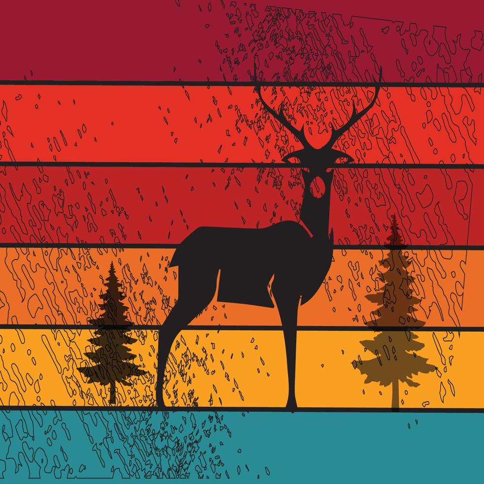Deer hunt logo and designing art vector