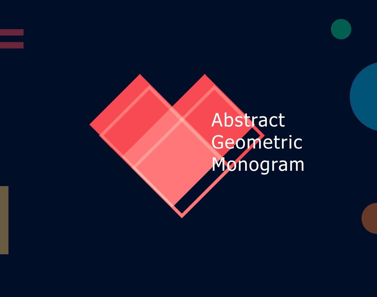 letra geométrica abstracta v concepto gráfico. color forma inusual para la plantilla de diseño de logotipo y monograma. símbolo geométrico de estilo bauhaus o memphis. ilustración vectorial vector