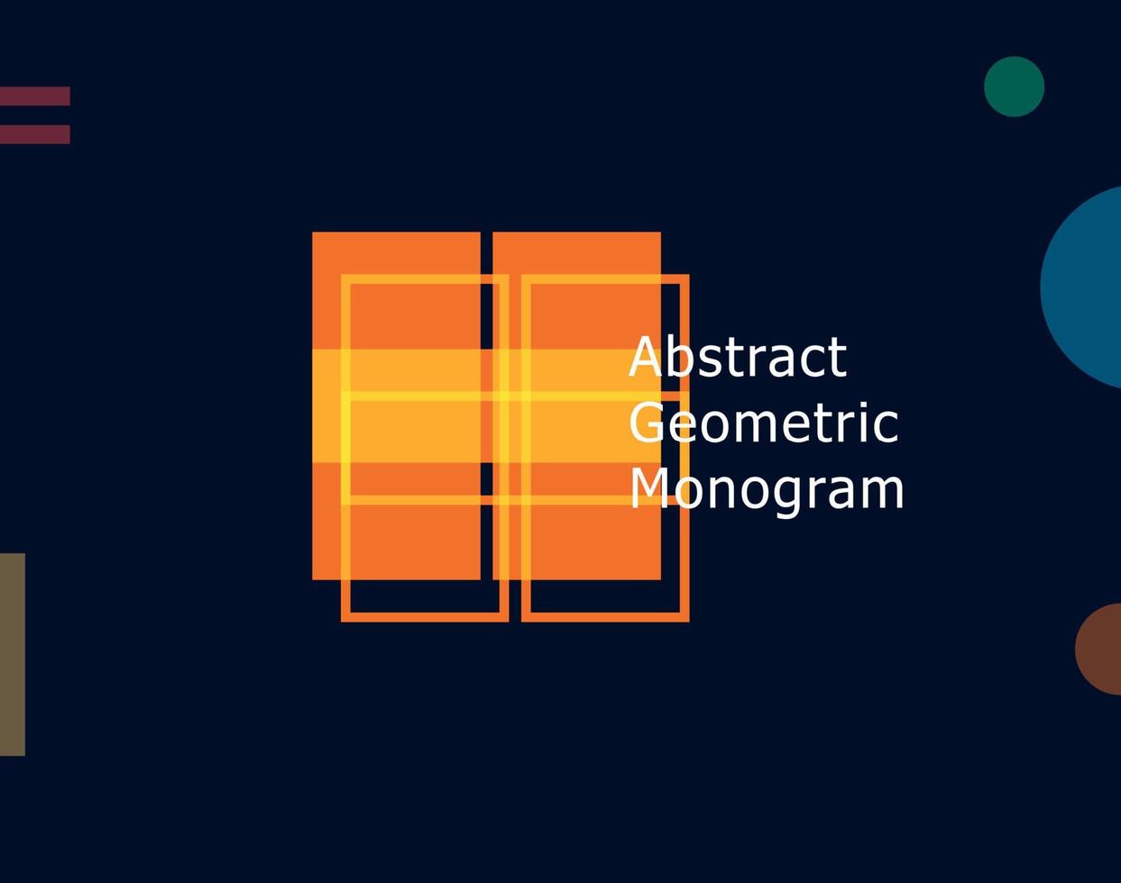 Abstract geometric letter H graphic concept. Color unusual shape for logo and monogram design template. Bauhaus or Memphis style geometric symbol. Vector illustration
