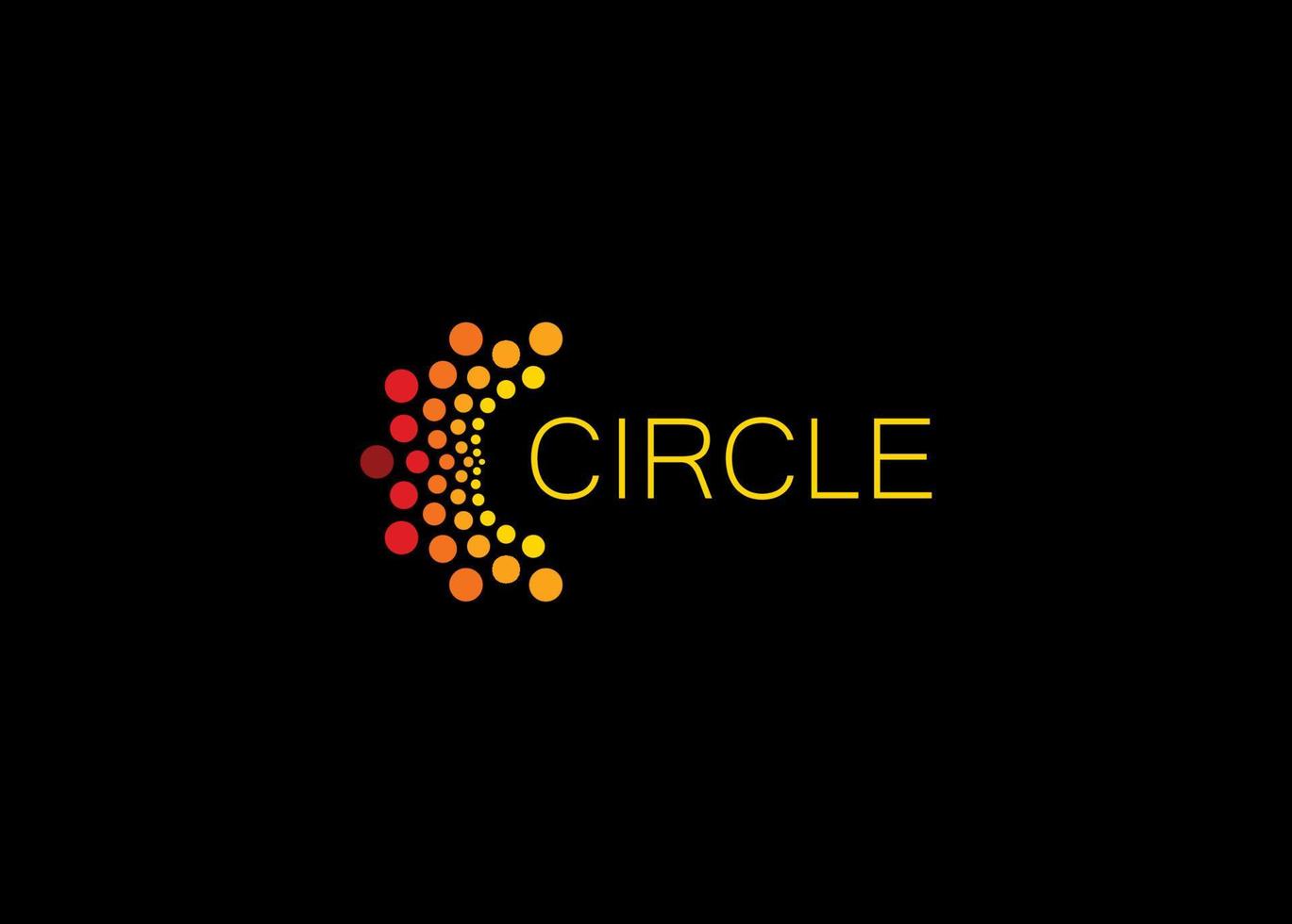 Abstract letter C, semicircle shape logo template, orange sun vector logo concept for business and IT startup, flower emblem.