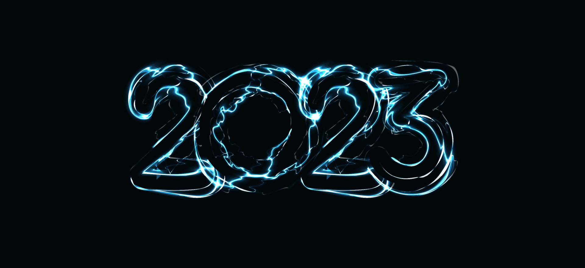 2023-numbers-with-magic-luminous-lightning-contour-happy-new-year