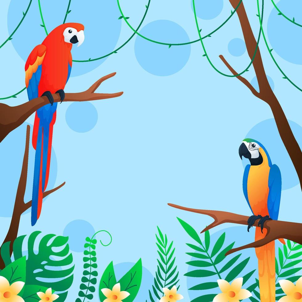 Exotic Birds Background Concept vector