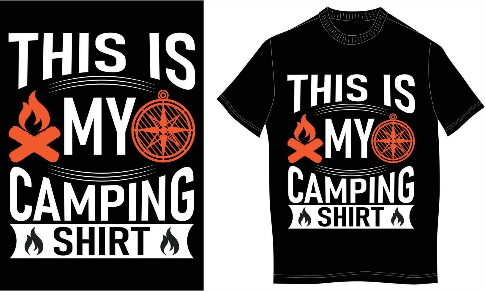 camping tshirt design vector