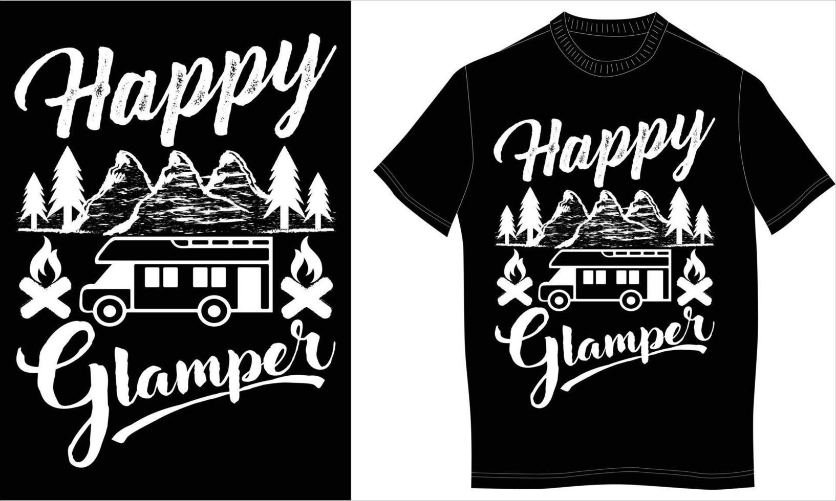 camping tshirt design vector