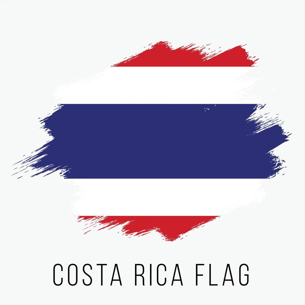 Grunge Costa Rica Vector Flag