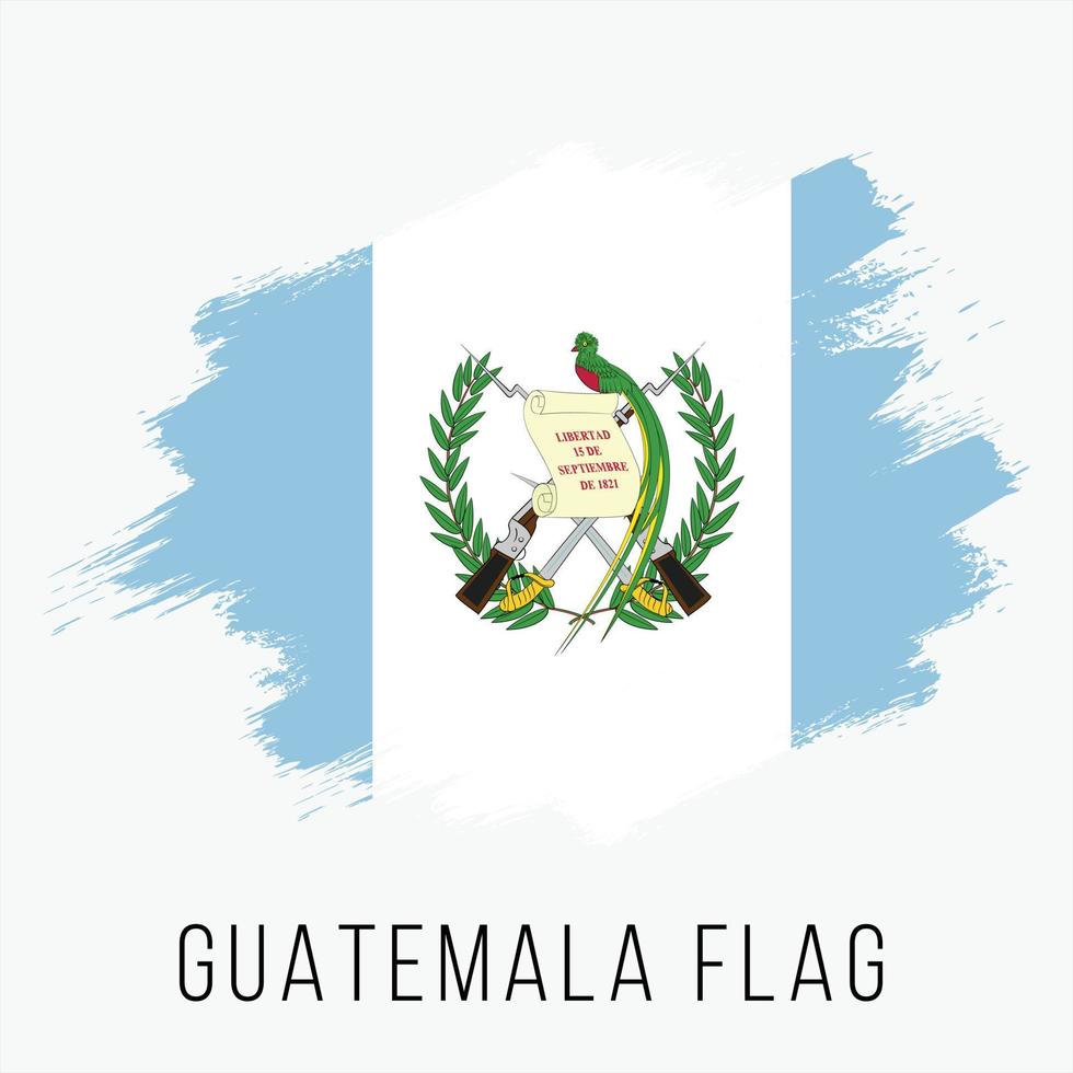 Grunge Guatemala Vector Flag