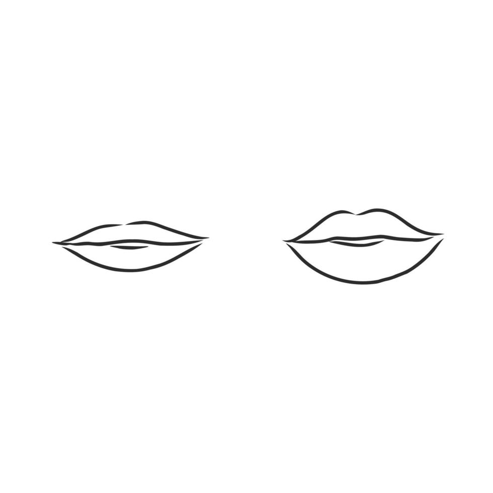 dibujo vectorial de labios vector