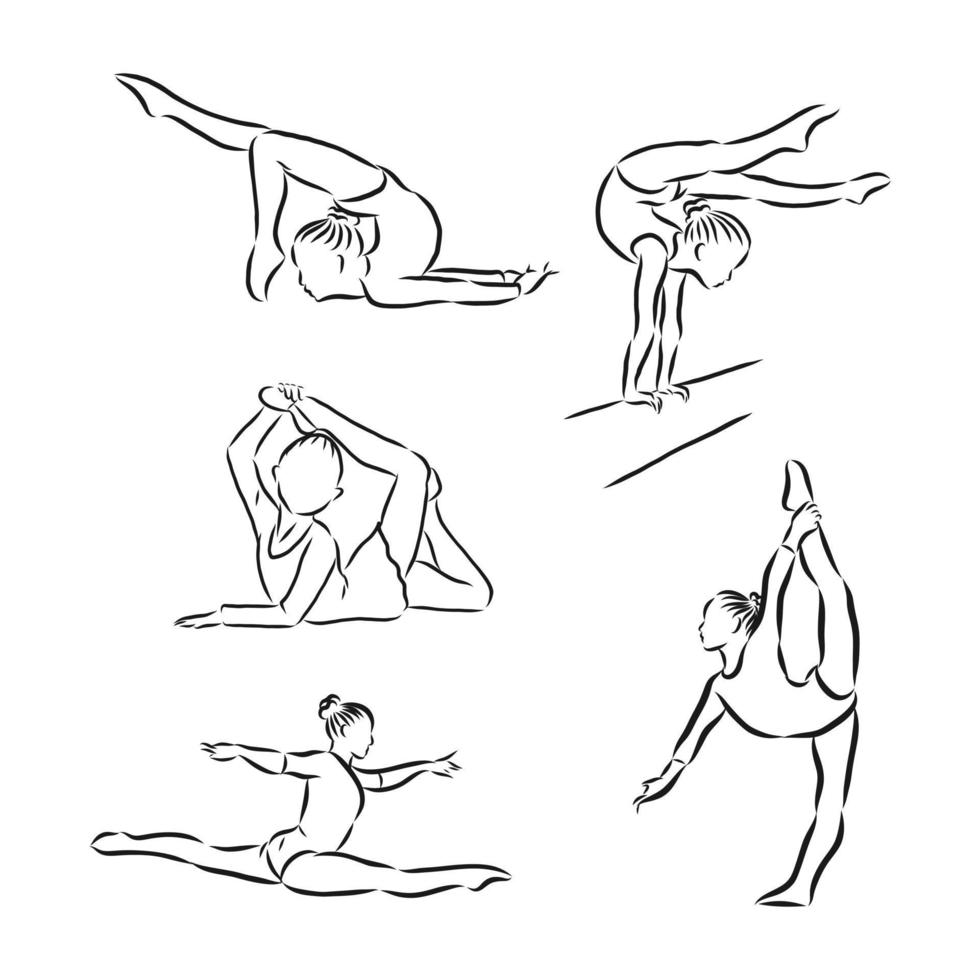gymnastics vector sketch