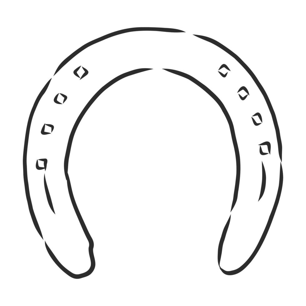 horseshoe vector sketch