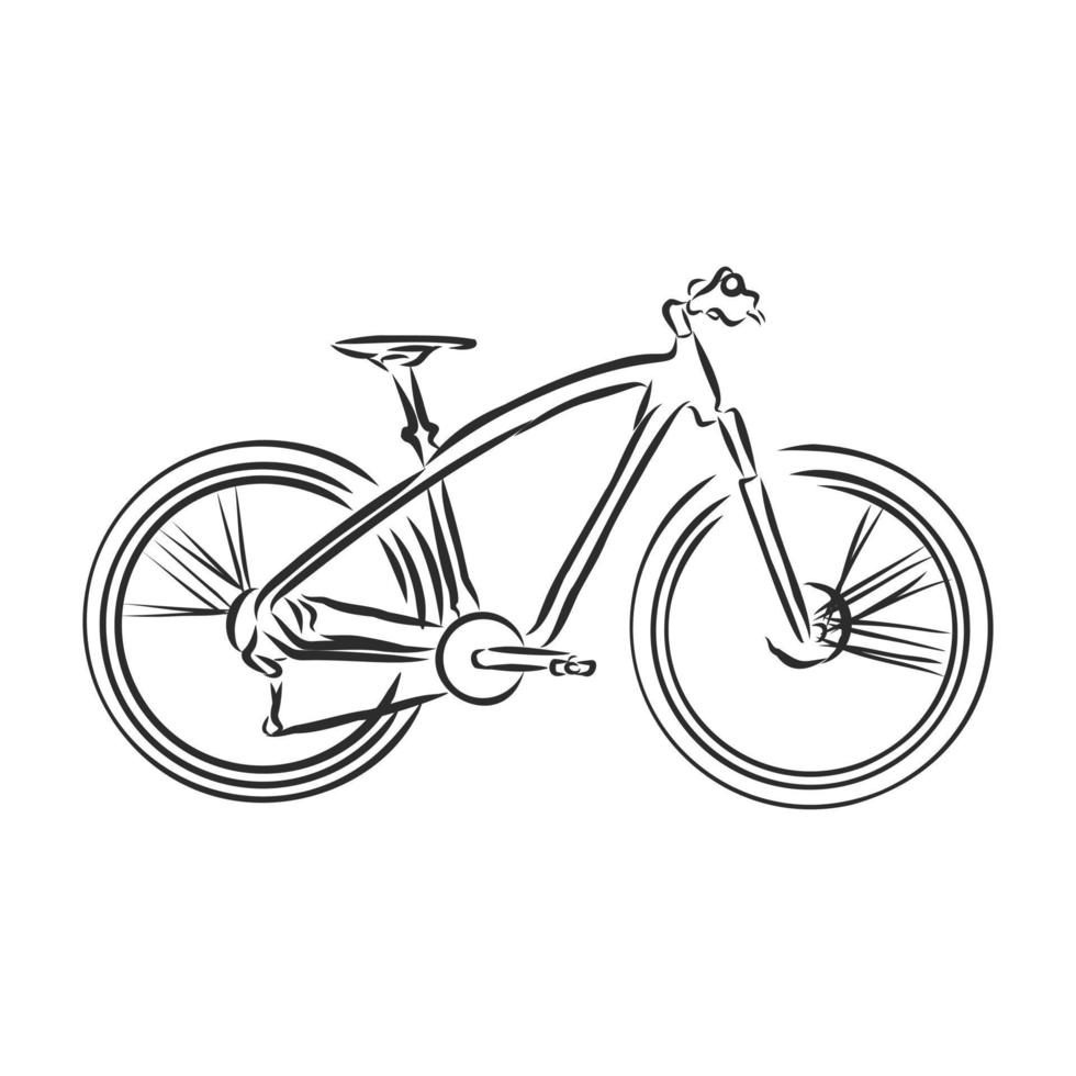 dibujo vectorial de bicicleta vector