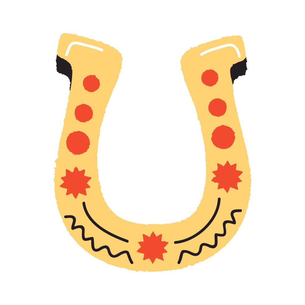 golden horseshoe accessory vector