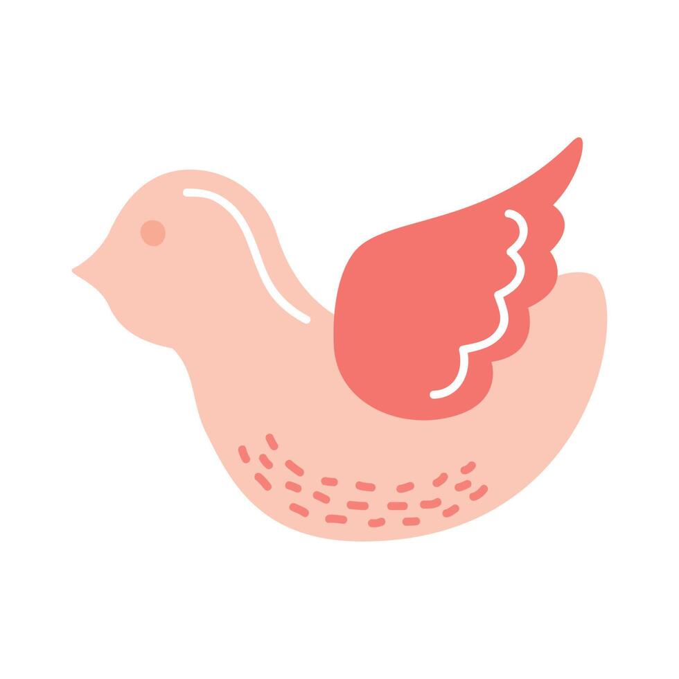 pink dove bird vector