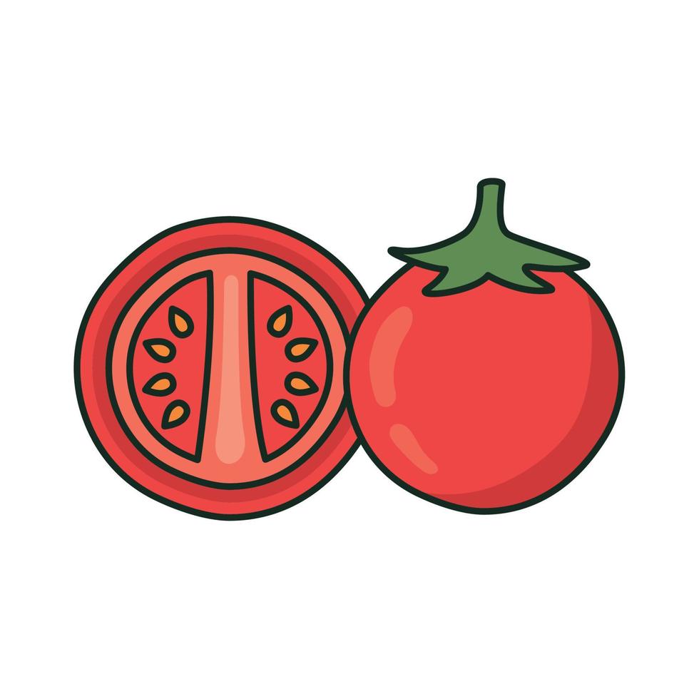 tomates frescos verduras vector