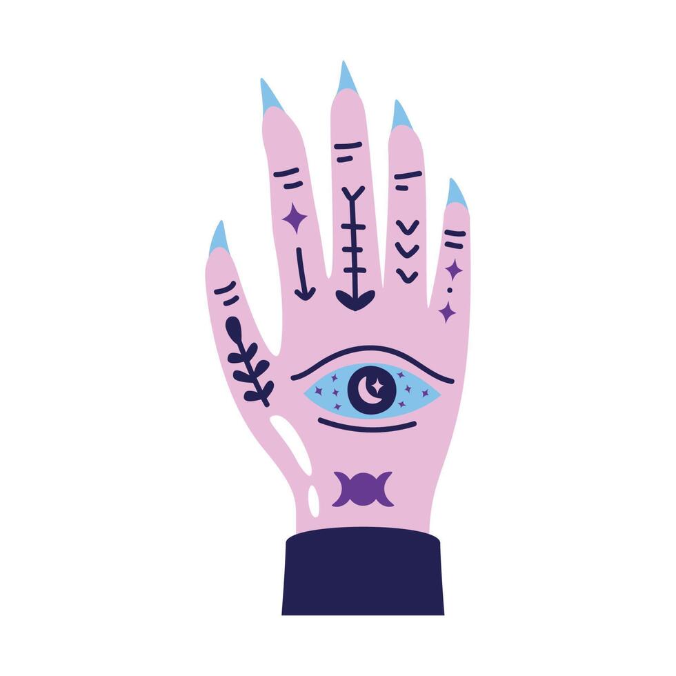 palmistry science symbol vector