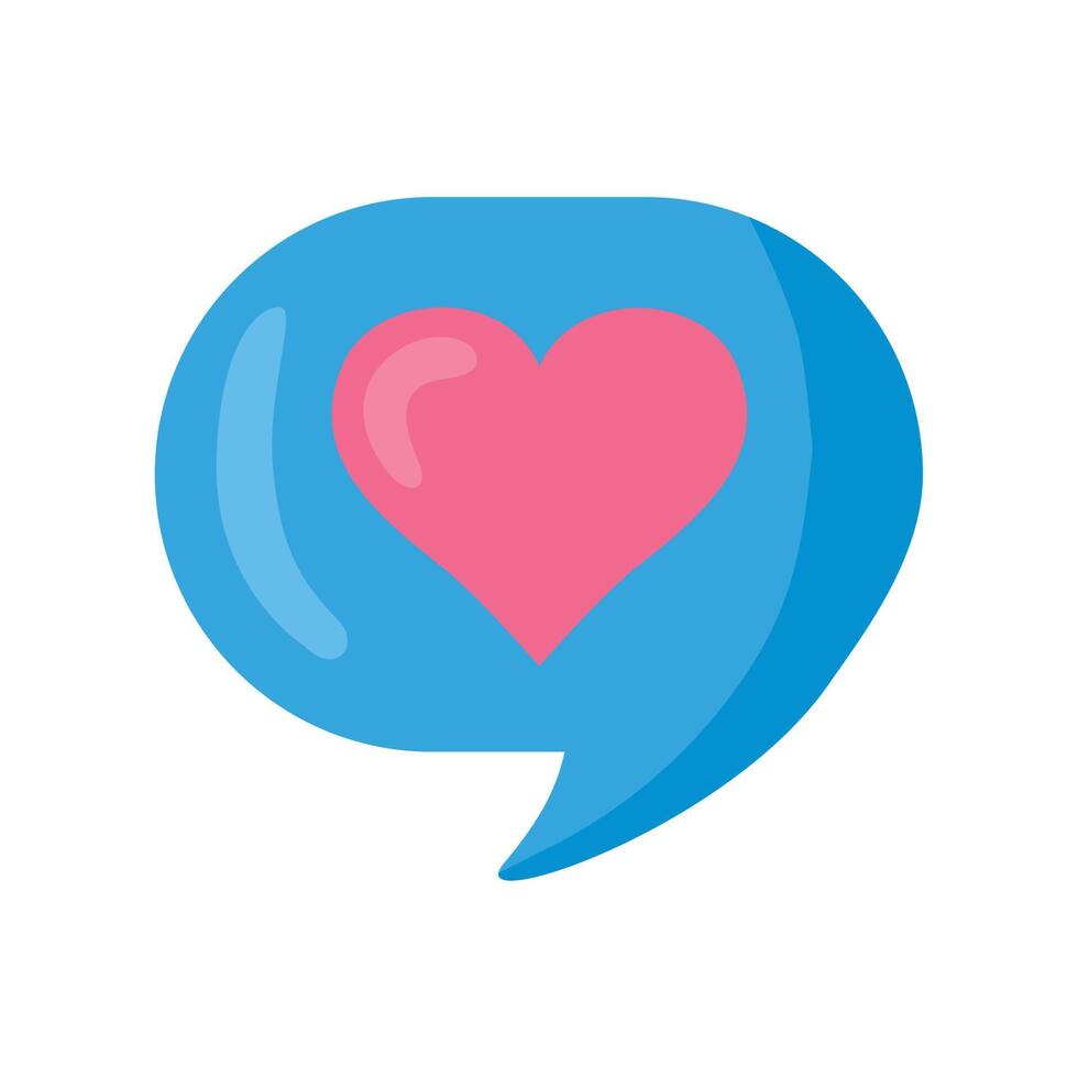 heart love in bubble vector