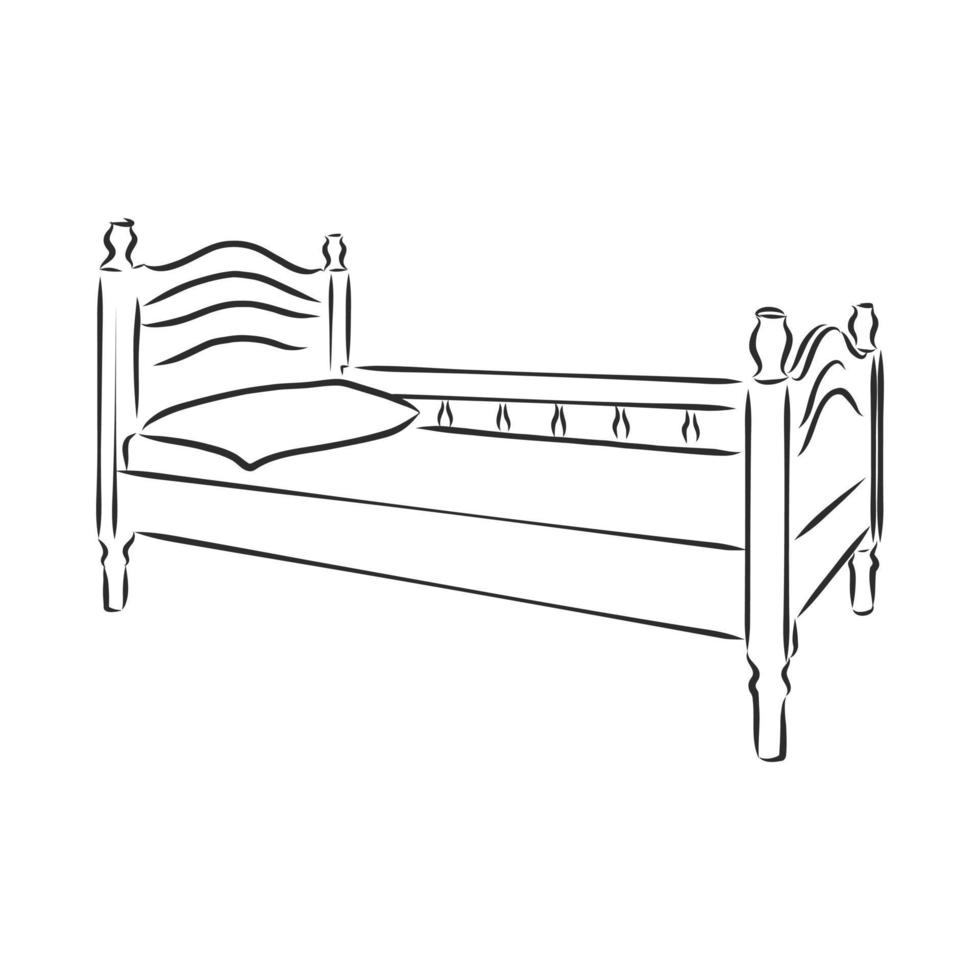 bosquejo del vector de la cama