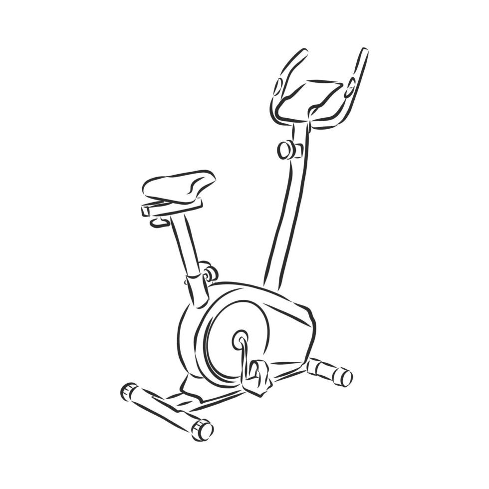 exercise bike vector sketch
