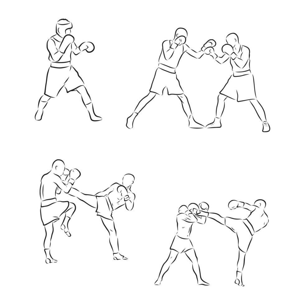 boxing vector sketch