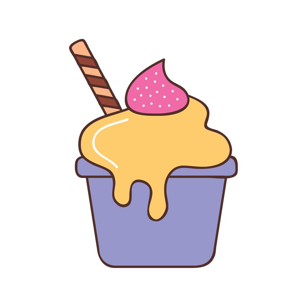 ice cream in pot vector