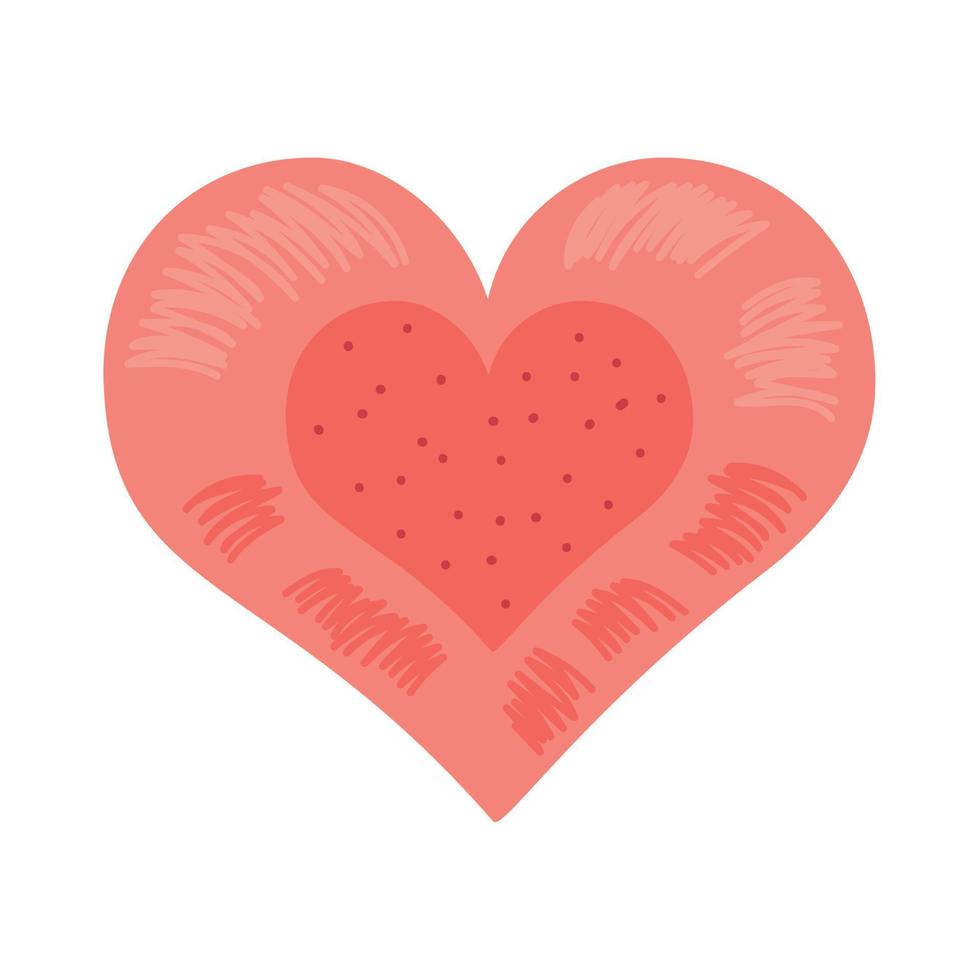 pink heart love vector