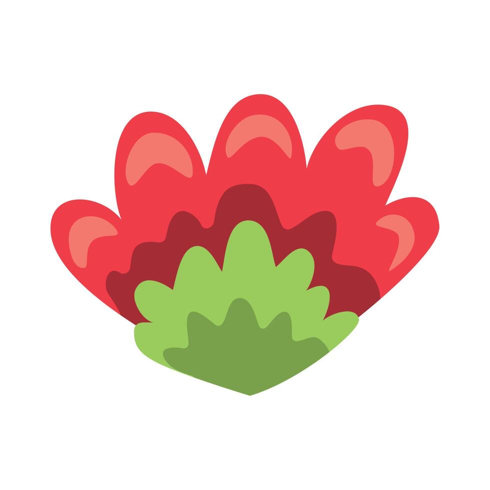 red flower garden vector