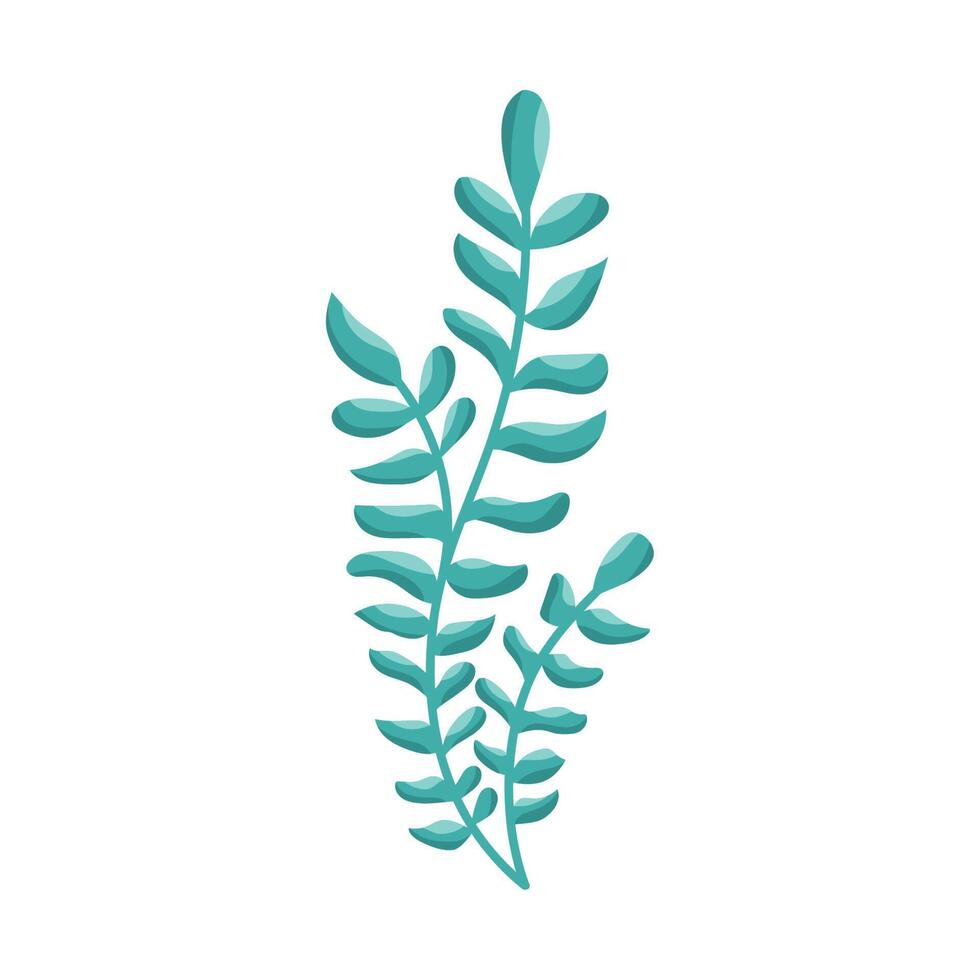 green seaweed plant vector