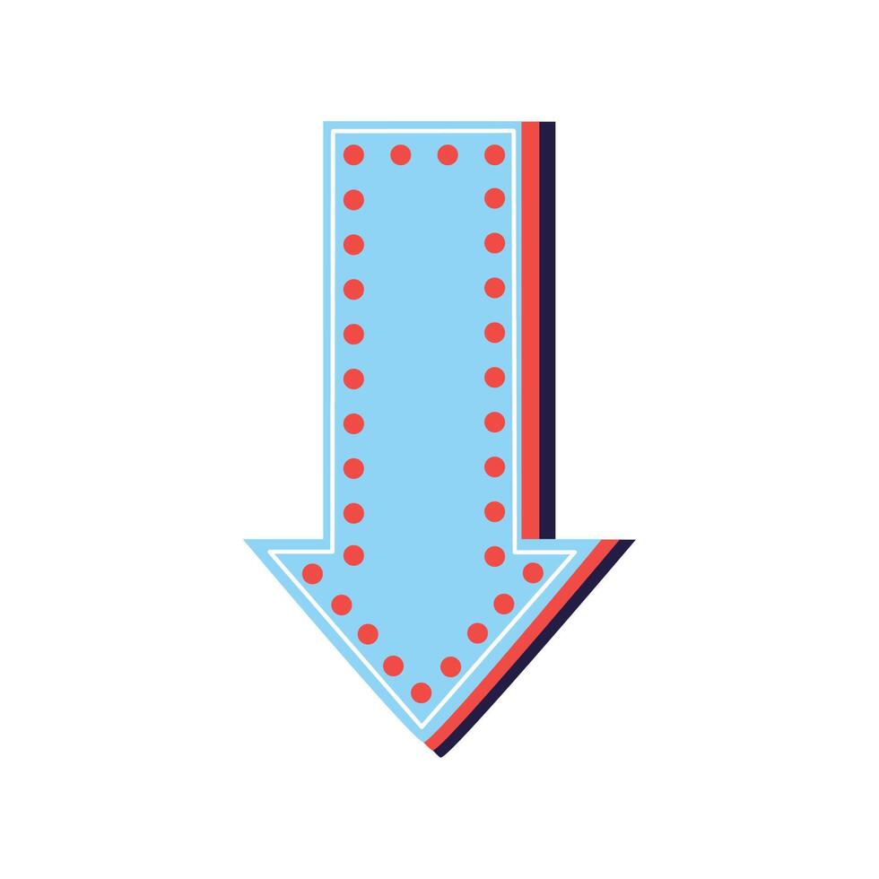 arrow down light vector