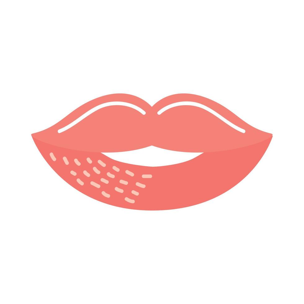 labios de boca femenina vector