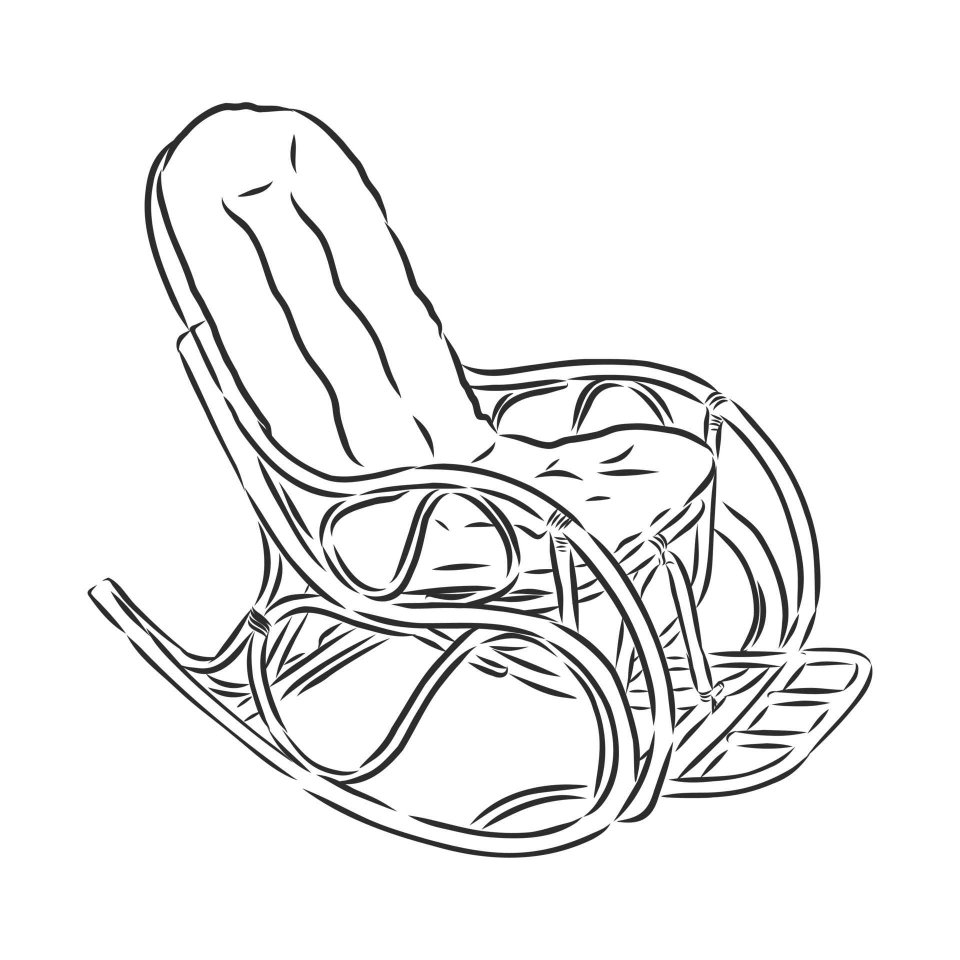 How to easily draw a rocking chair  YouTube