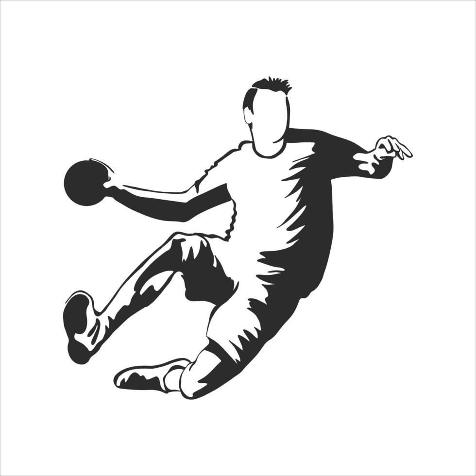 dibujo vectorial de balonmano vector