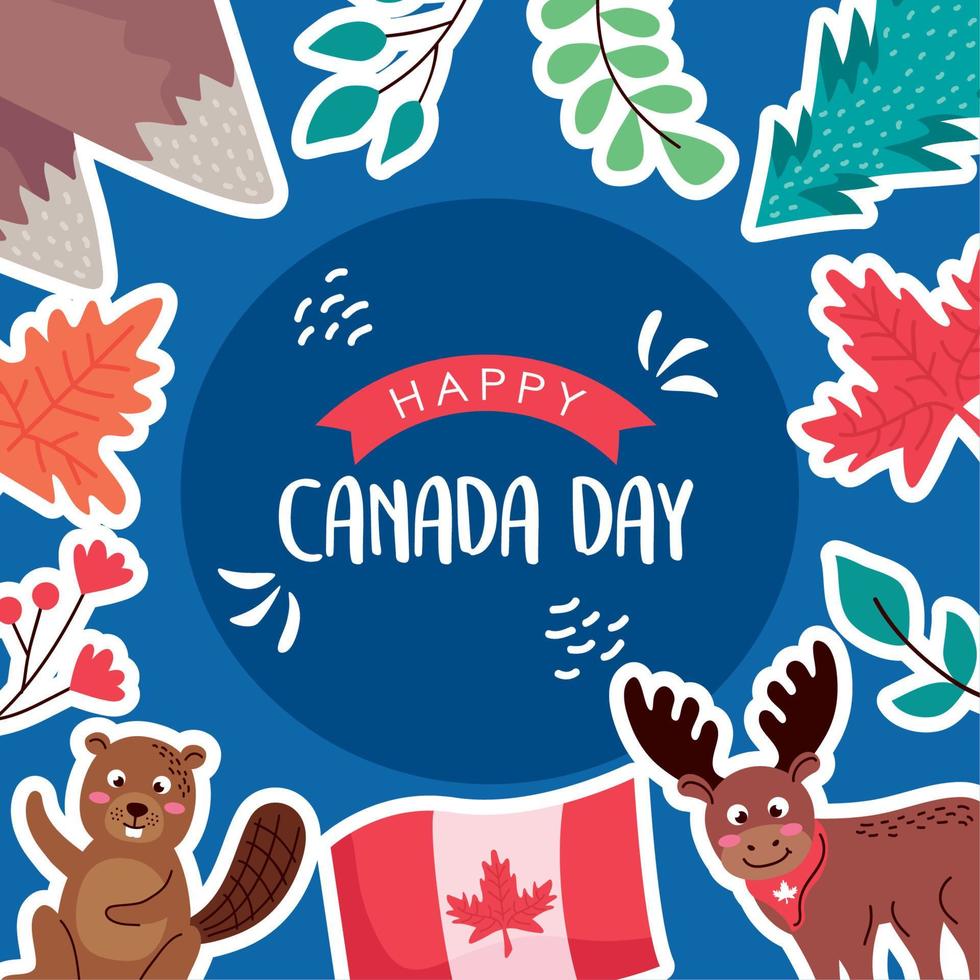 poster of canada day vector