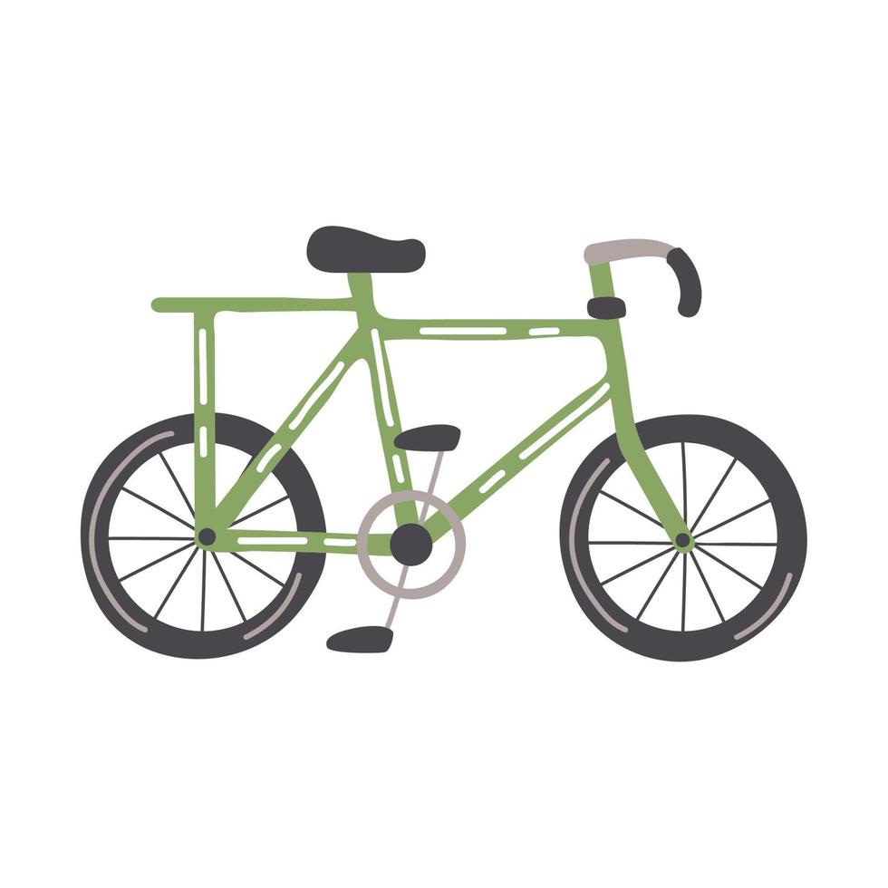 bicicleta verde retro vector