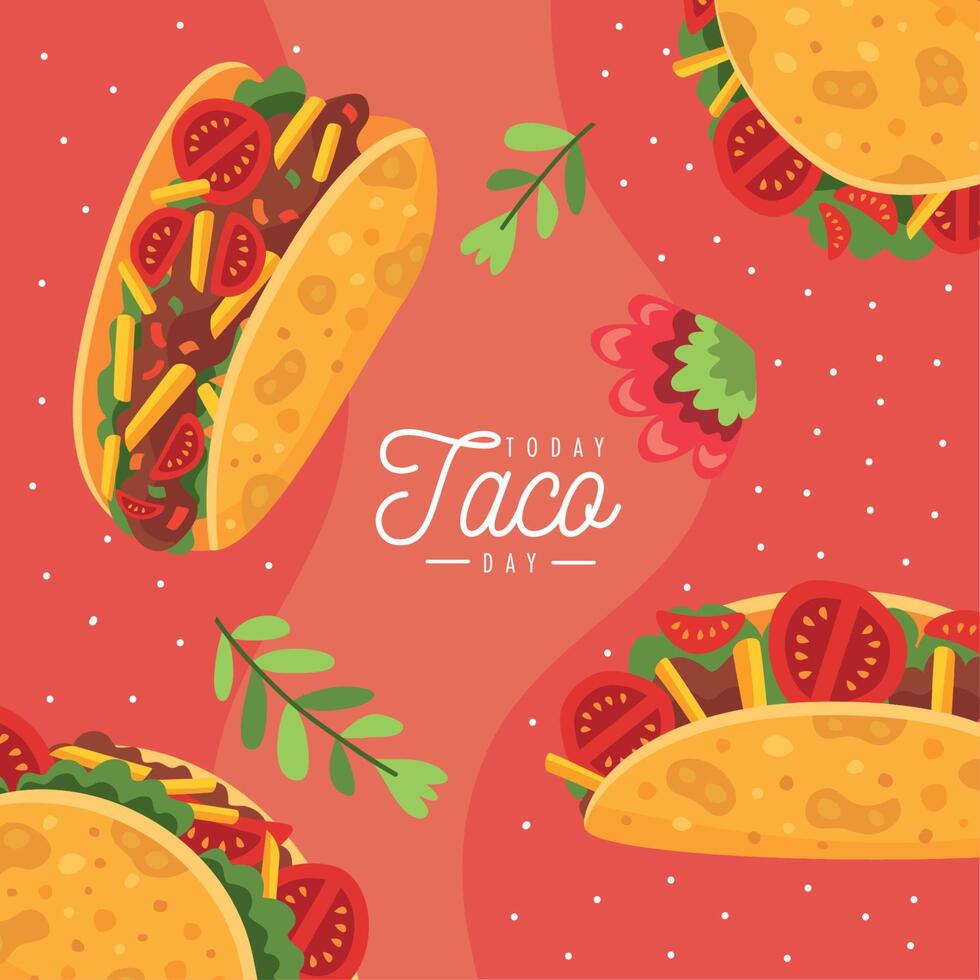 plantilla de letras del día del taco vector