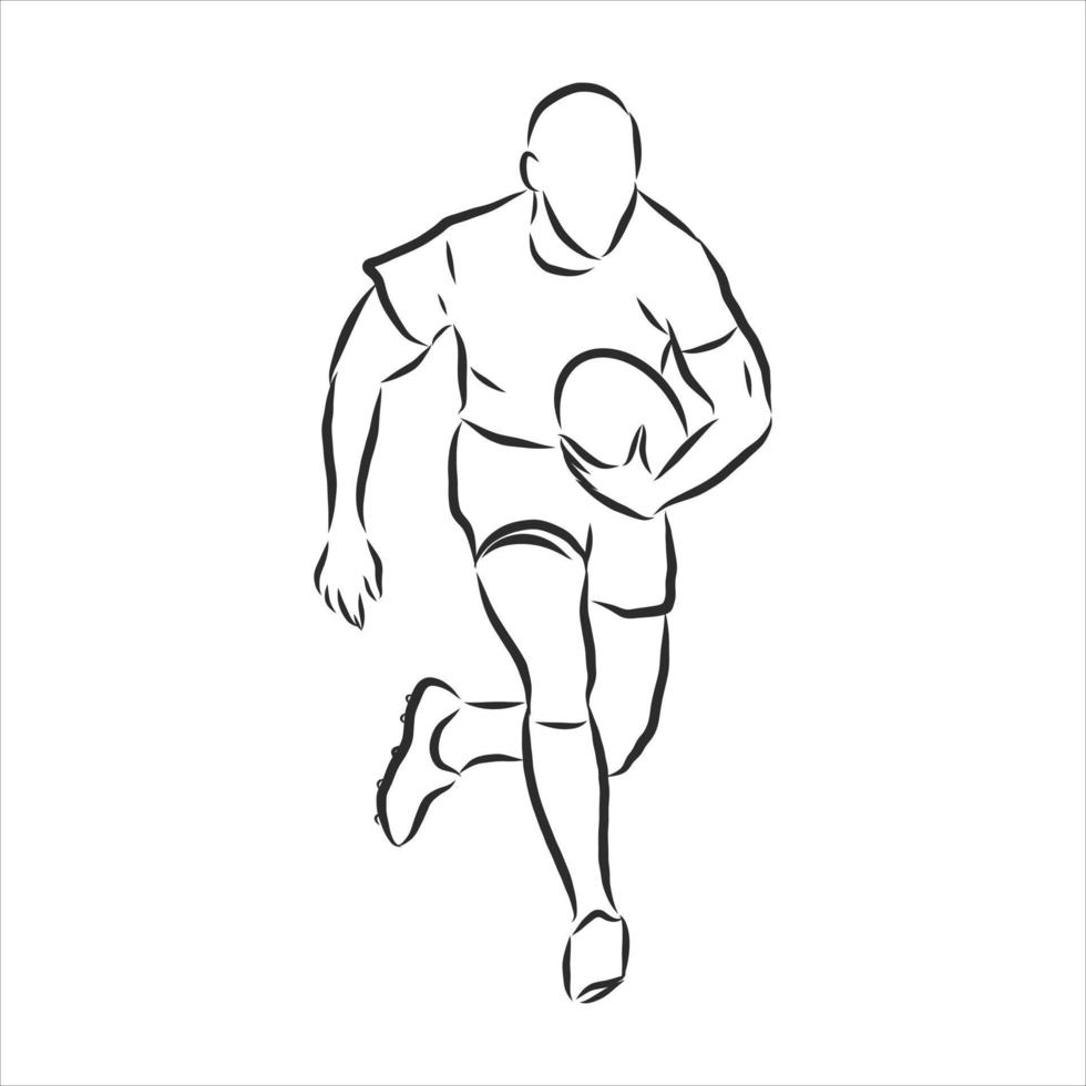 dibujo vectorial de balonmano vector