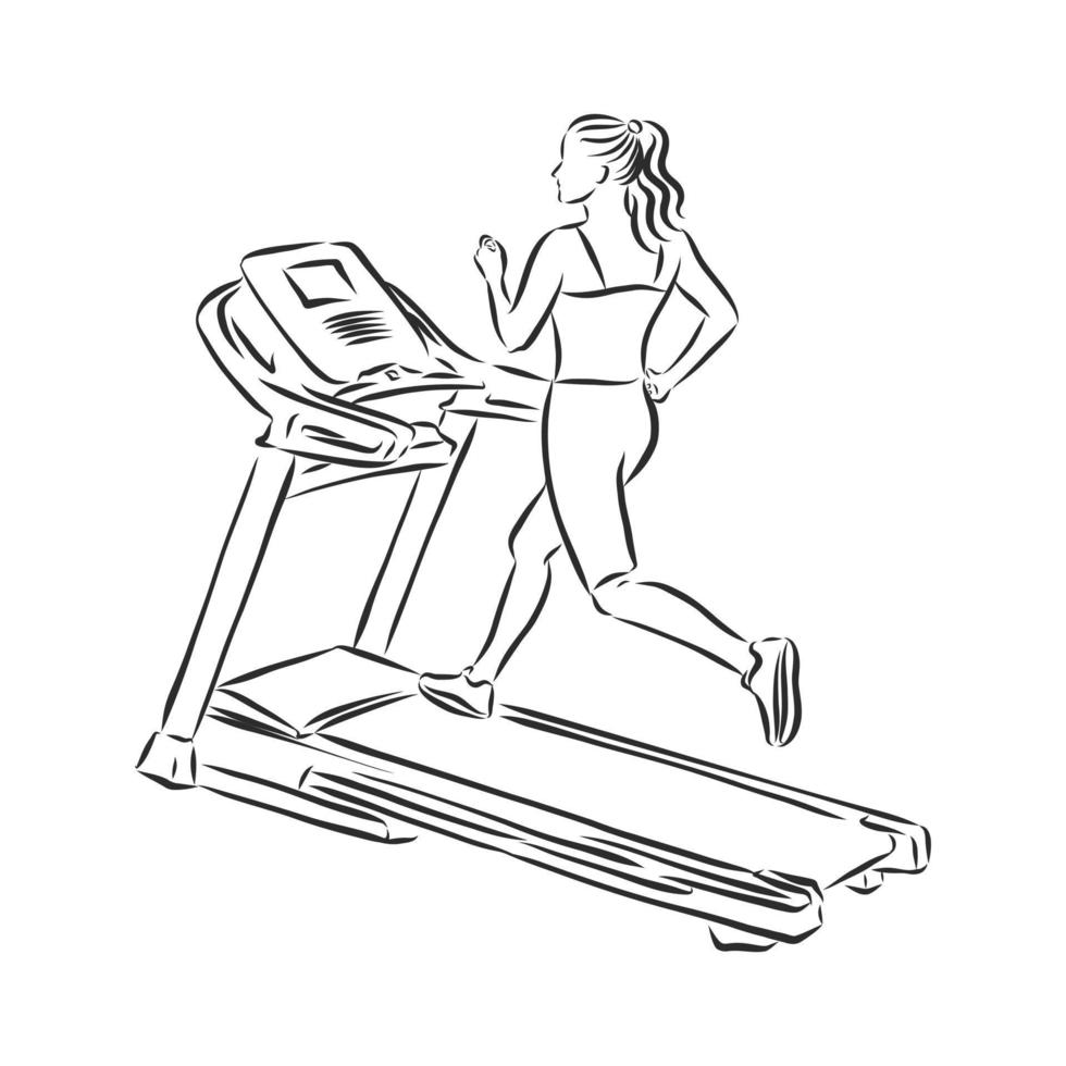 exercise bike vector sketch
