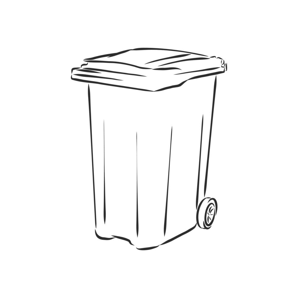 trash can vector sketch