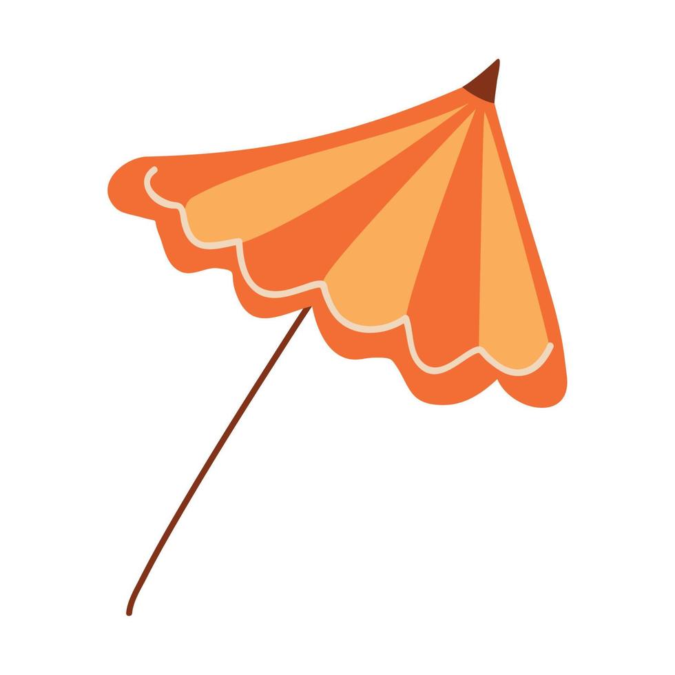 orange umbrella accessory vector