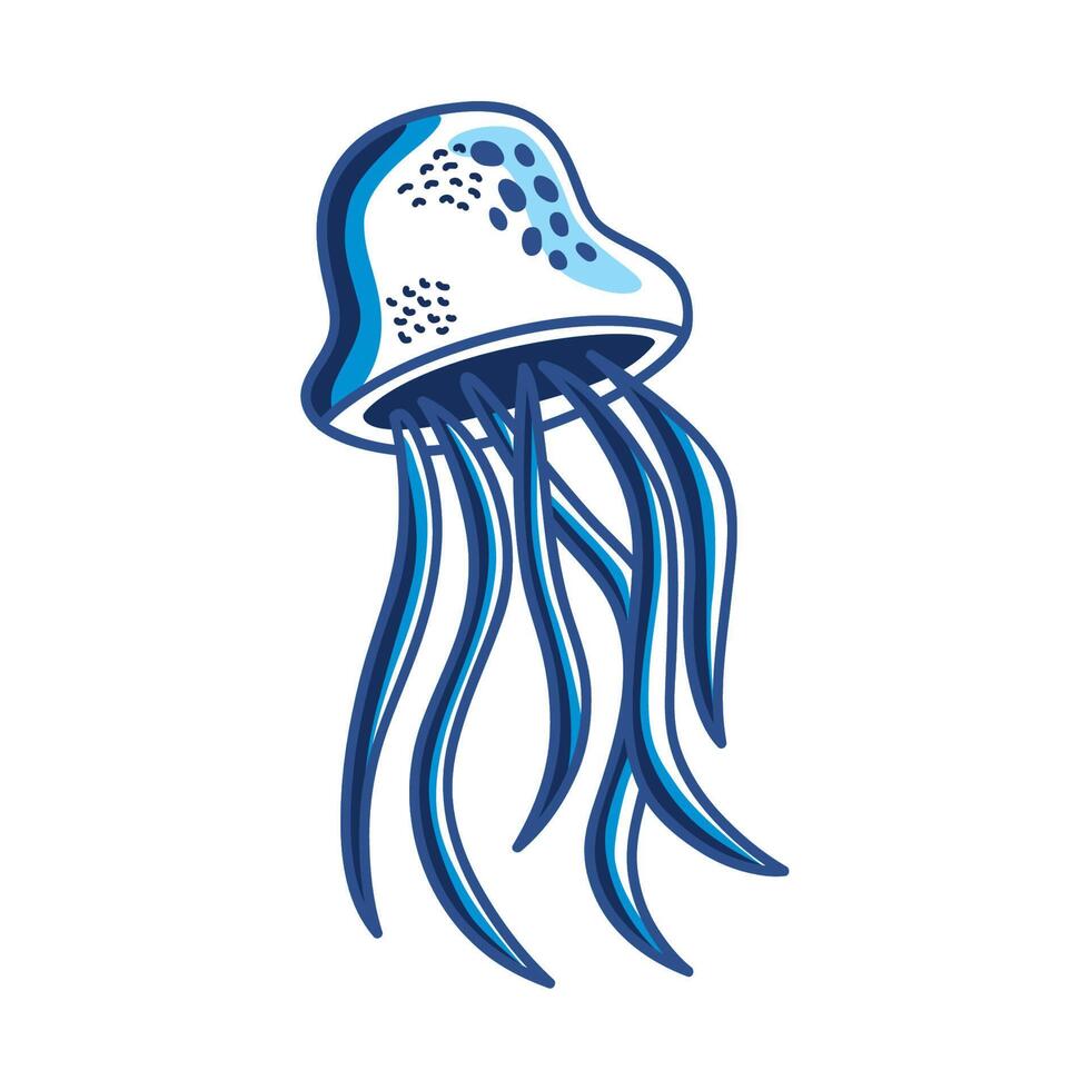 jellyfish sealife sketch vector