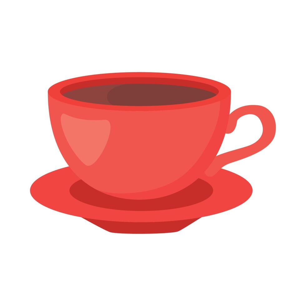 red coffee cup vector