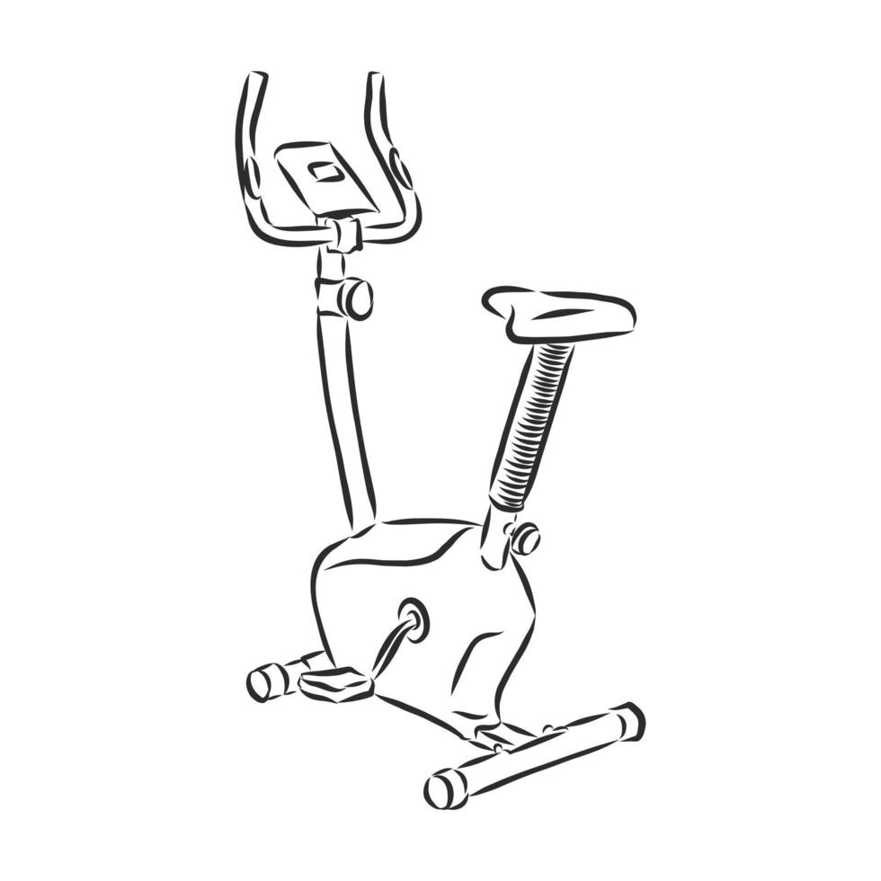 exercise bike vector sketch