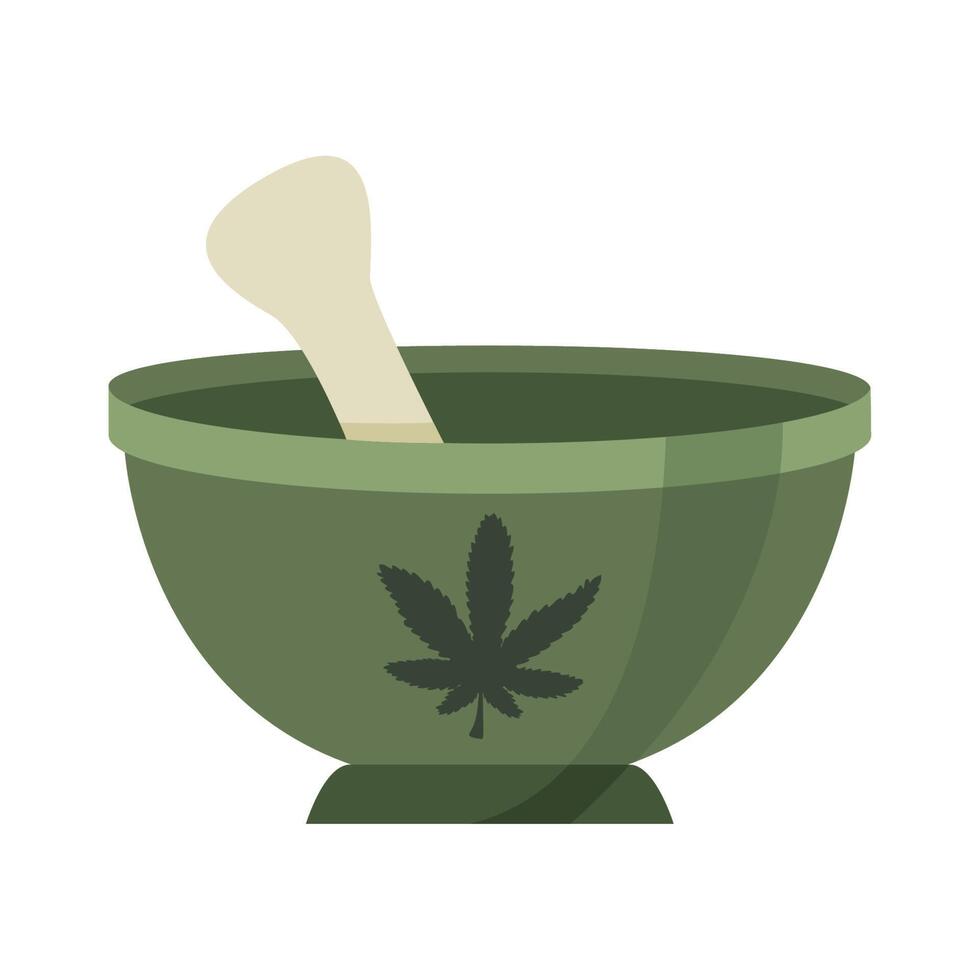 medicinal canabbis grinder vector