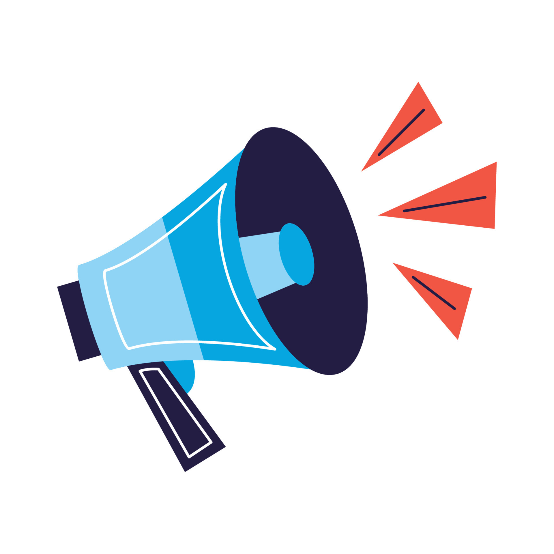 blue megaphone sound 11093047 Vector Art at Vecteezy