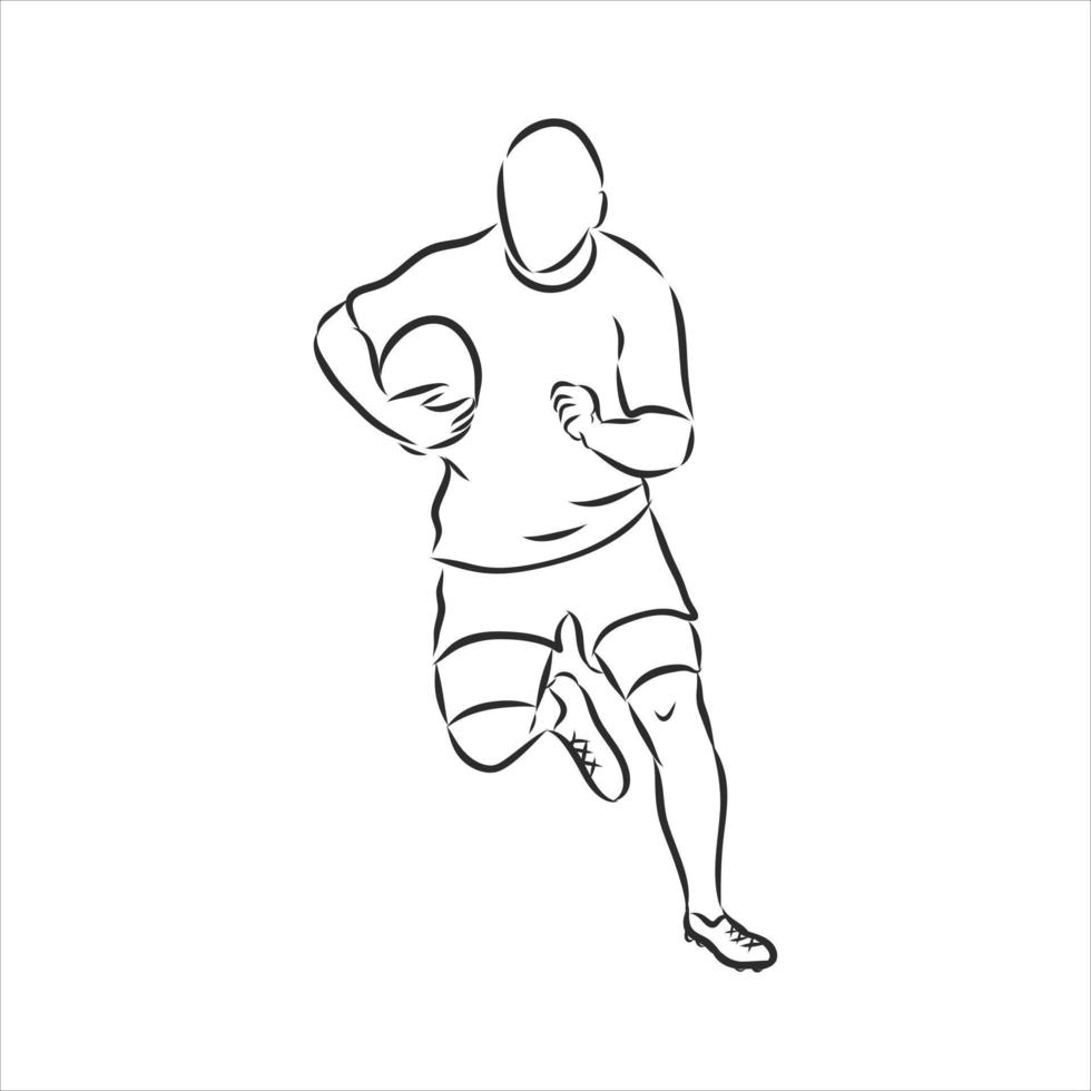 dibujo vectorial de balonmano vector