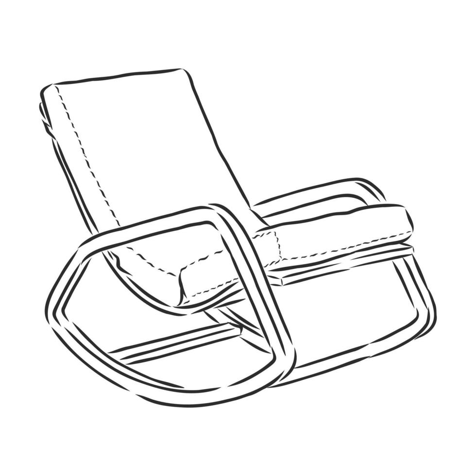 rocking chair vector sketch