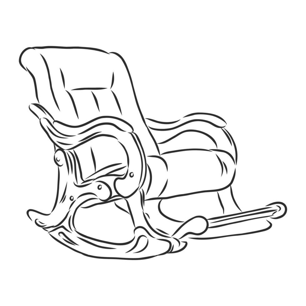 rocking chair vector sketch