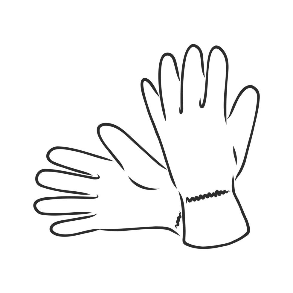 dibujo vectorial de guantes vector