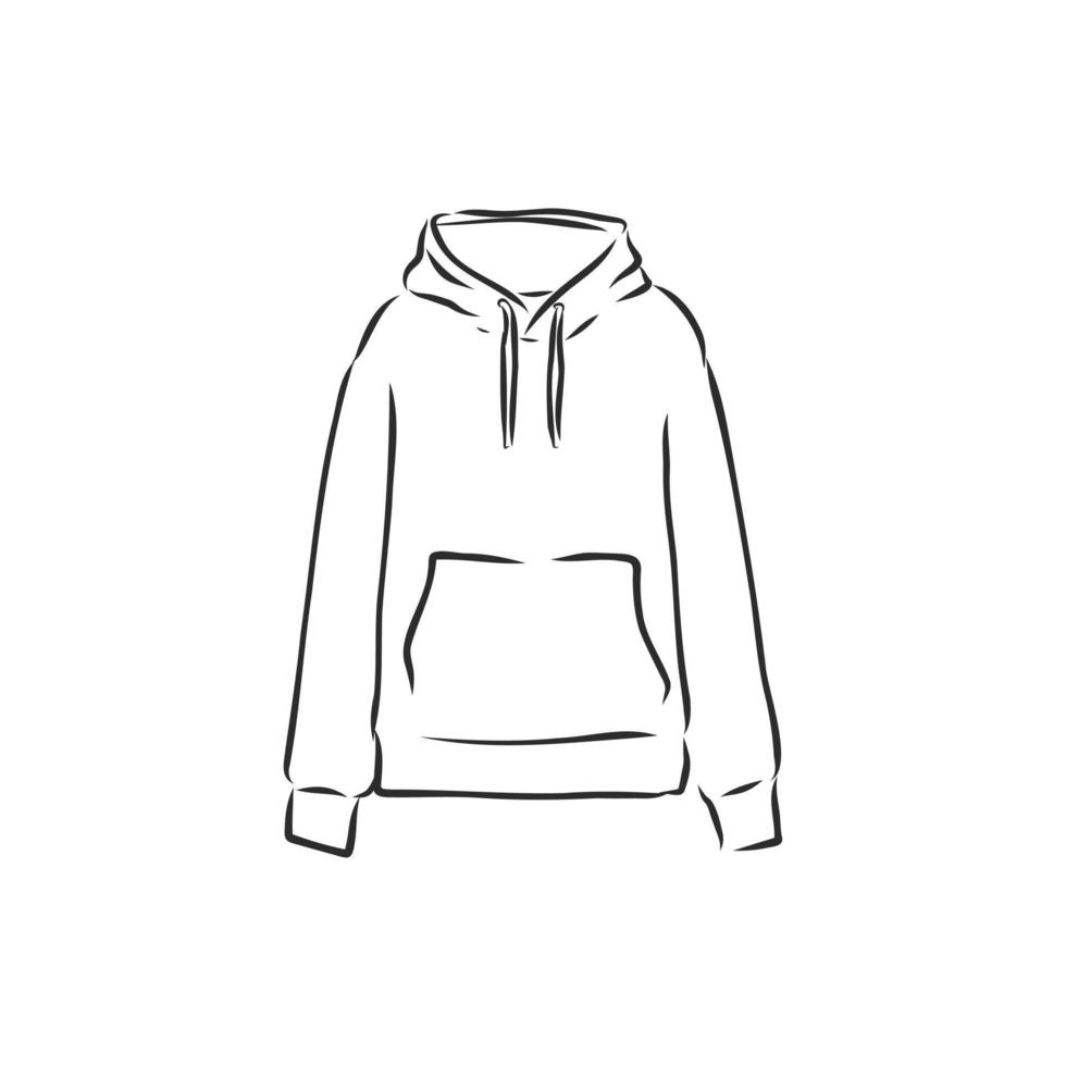 bosquejo del vector de la sudadera con capucha